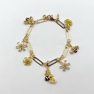 KS521-Kate Spade bee and flowers bracelet